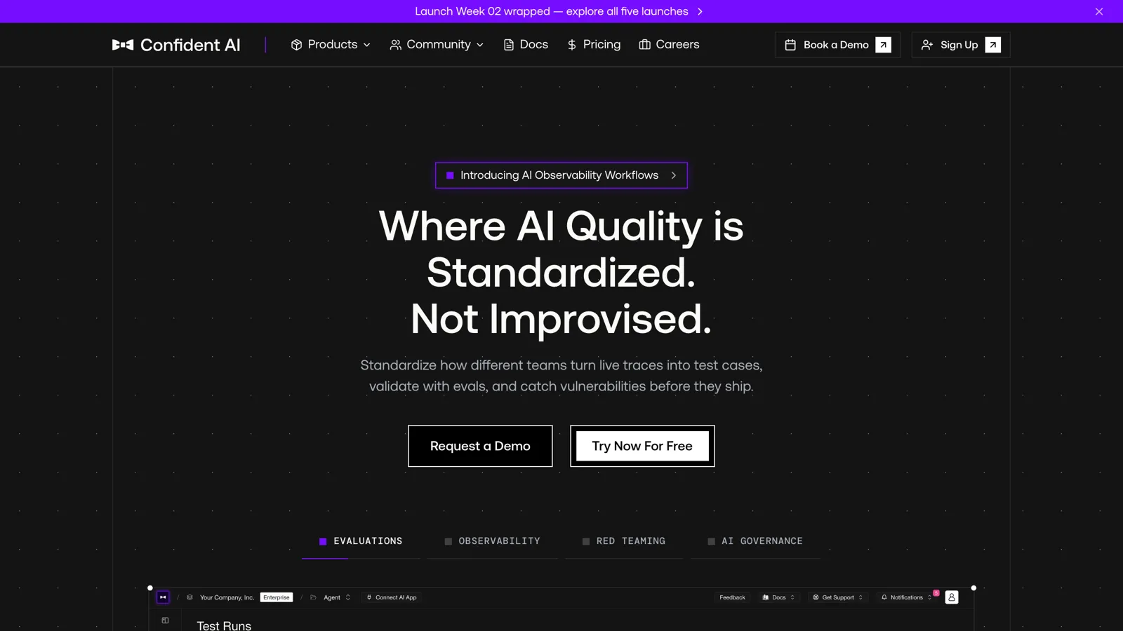 Screenshot of the Confident AI DeepTeam website, an open-source AI red teaming library